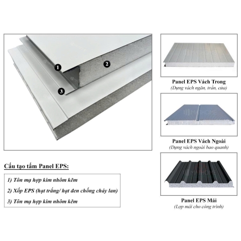 Tấm Panel EPS vách/trần